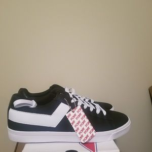 Men's blk/white canvas Pony Brand sneaker